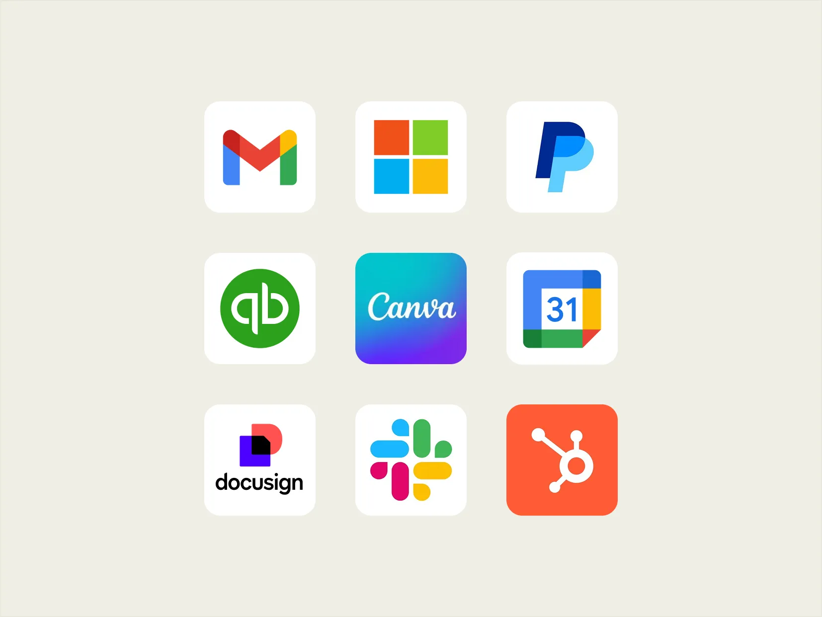 Claude Connectors logos including Microsoft 365, Slack, Gmail, QuickBooks, and Canva