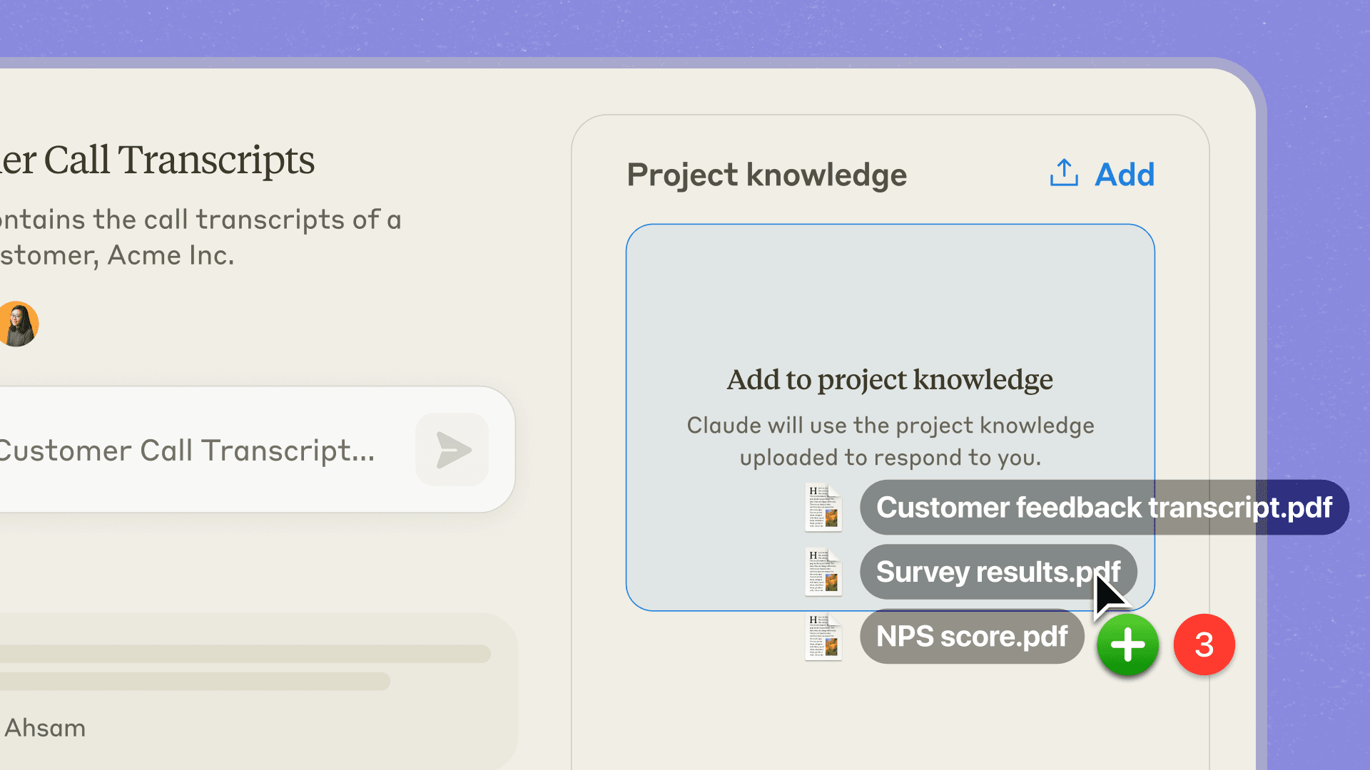 Claude Projects: adding approved PDFs into project knowledge
