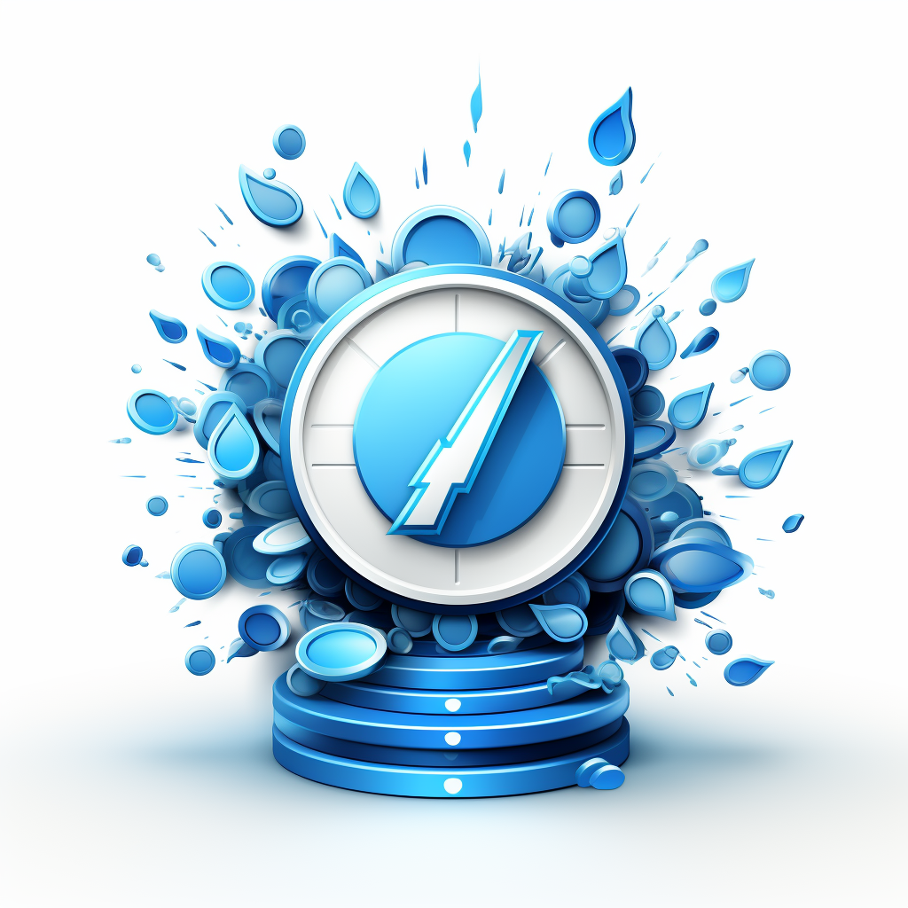 blue abstract clock exploding with speed